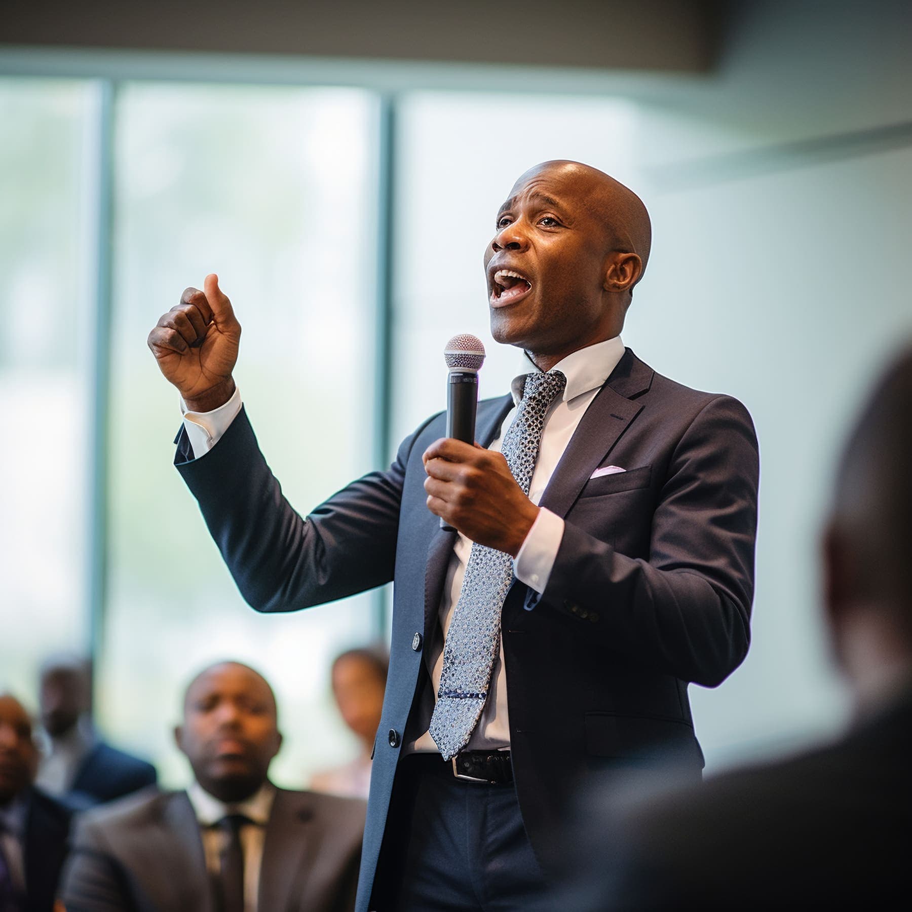 Keynote speaker addressing the conference room